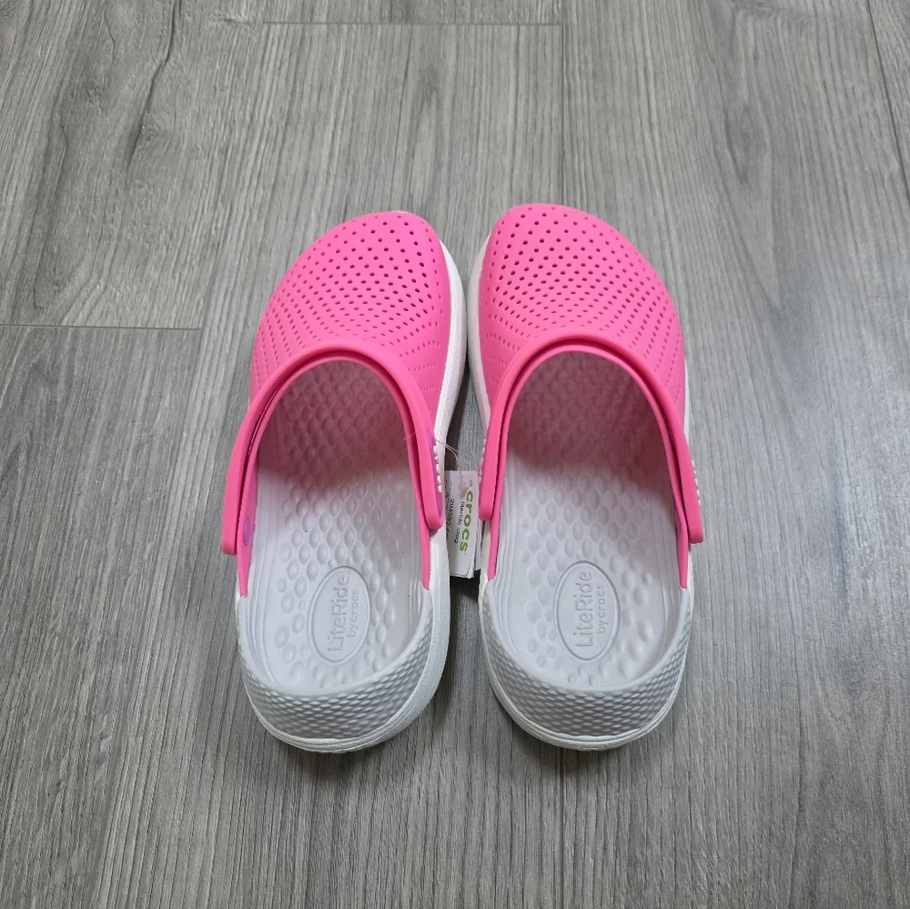 Crocs Literide Clogs Pink Womens Size 7 - Picture 3 of 3